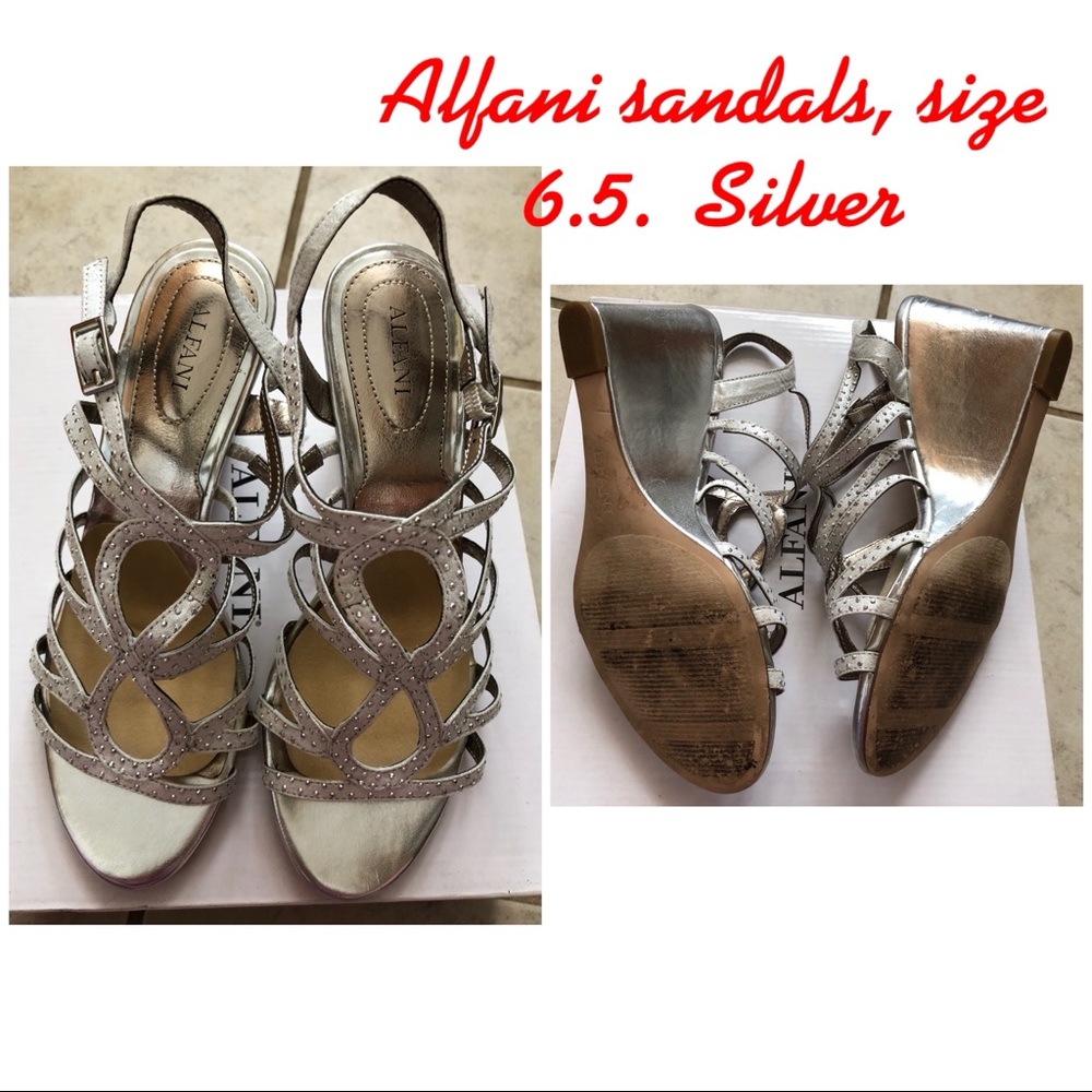 Alfani sandals - silver - size 6.5